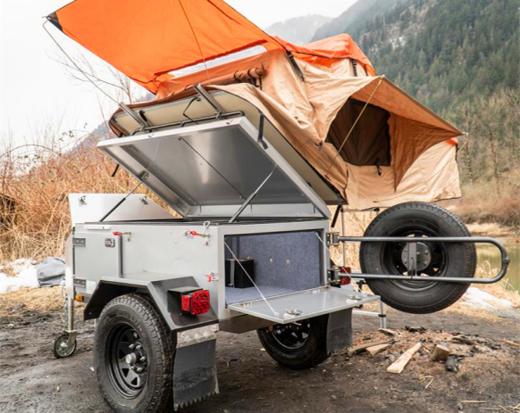 Soft roof top tent camper trailer